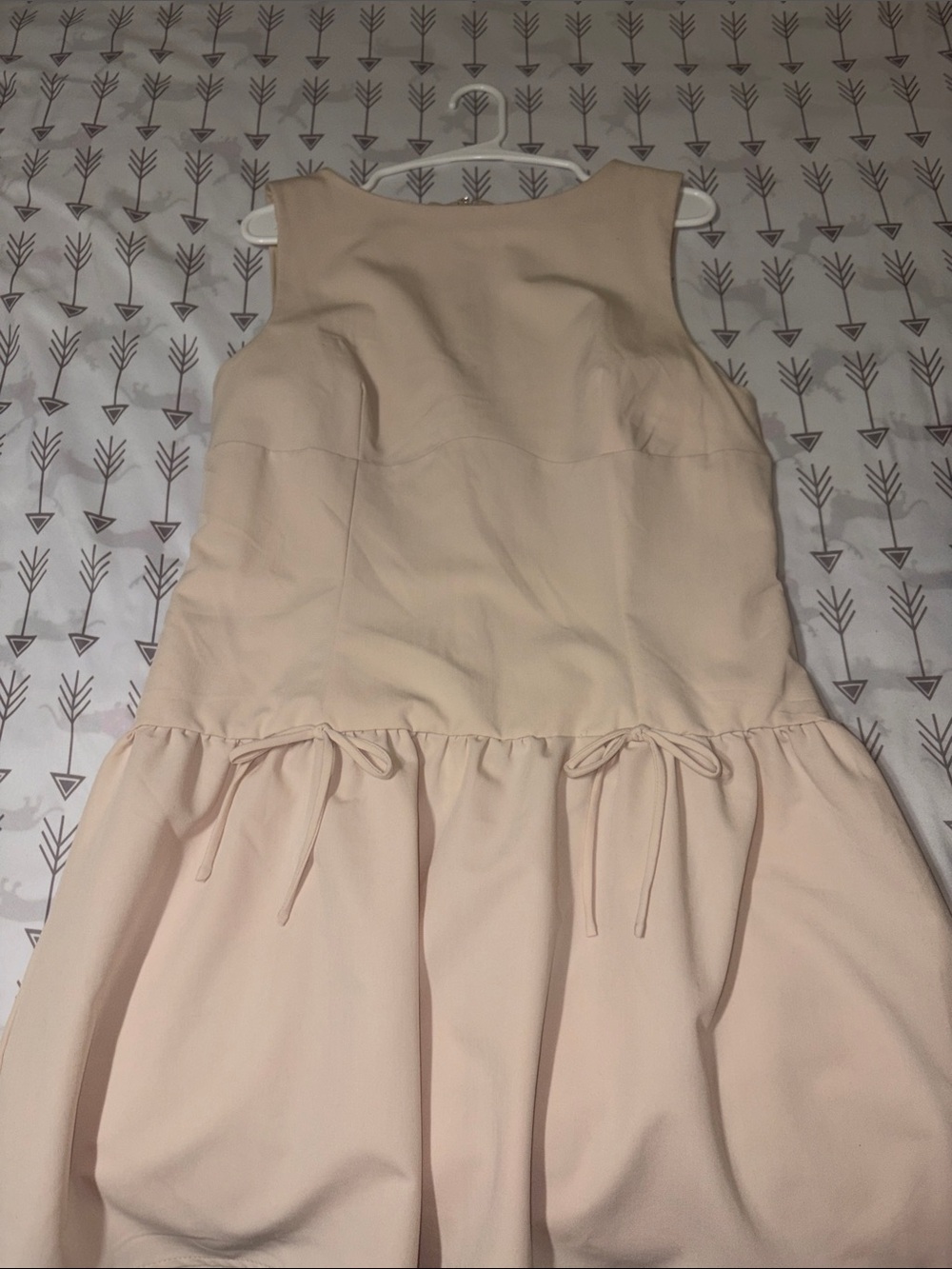 Sleeveless Pale Blush Drop Waist Dress